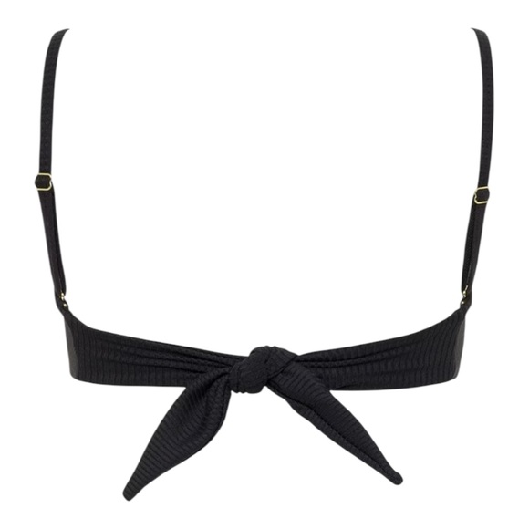 Montce Black Rib Tori Bandeau Bikini Top NWT - Picture 9 of 11